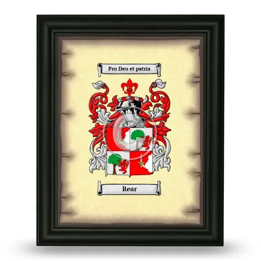 Rear Coat of Arms Framed - Black