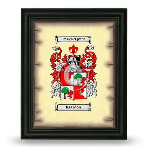 Reardon Coat of Arms Framed - Black