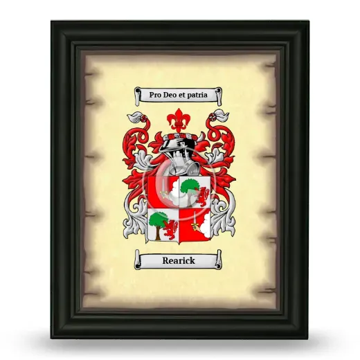 Rearick Coat of Arms Framed - Black