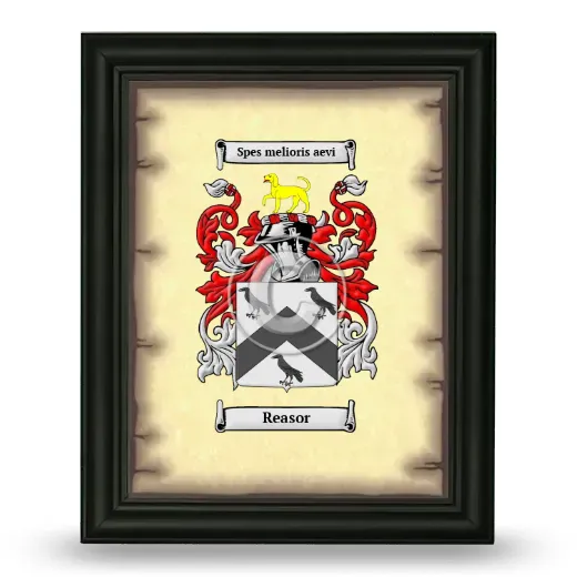 Reasor Coat of Arms Framed - Black