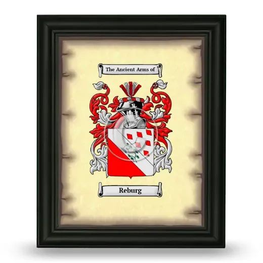 Reburg Coat of Arms Framed - Black