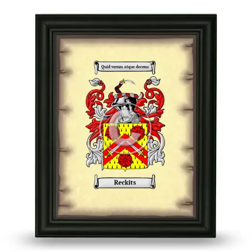 Reckits Coat of Arms Framed - Black