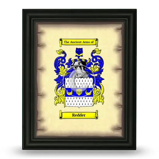 Redder Coat of Arms Framed - Black