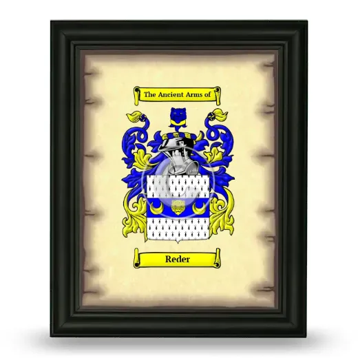 Reder Coat of Arms Framed - Black
