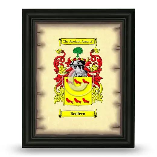 Redfern Coat of Arms Framed - Black