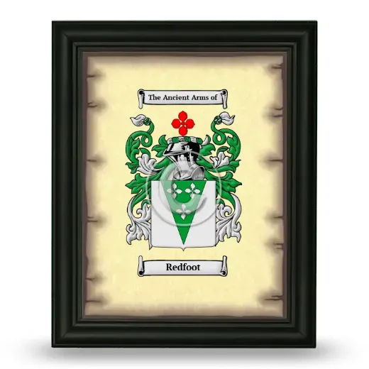 Redfoot Coat of Arms Framed - Black