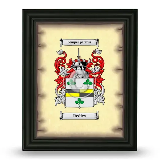 Redies Coat of Arms Framed - Black