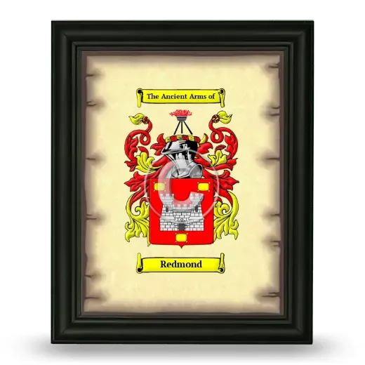 Redmond Coat of Arms Framed - Black