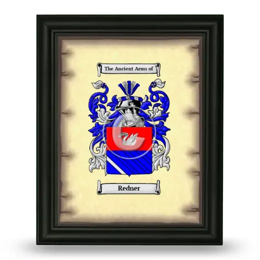 Redner Coat of Arms Framed - Black