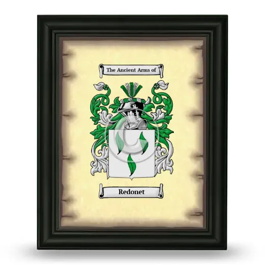 Redonet Coat of Arms Framed - Black