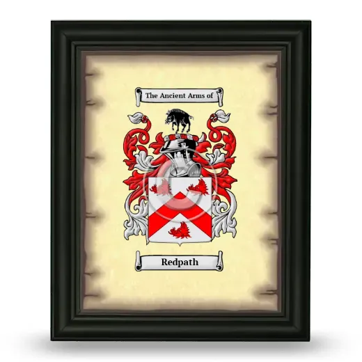 Redpath Coat of Arms Framed - Black