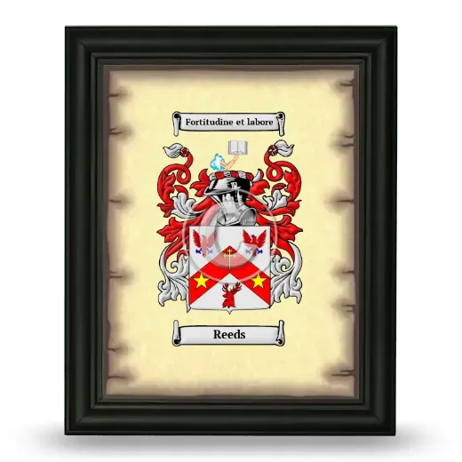 Reeds Coat of Arms Framed - Black