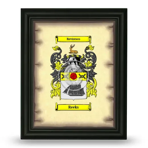 Reeks Coat of Arms Framed - Black