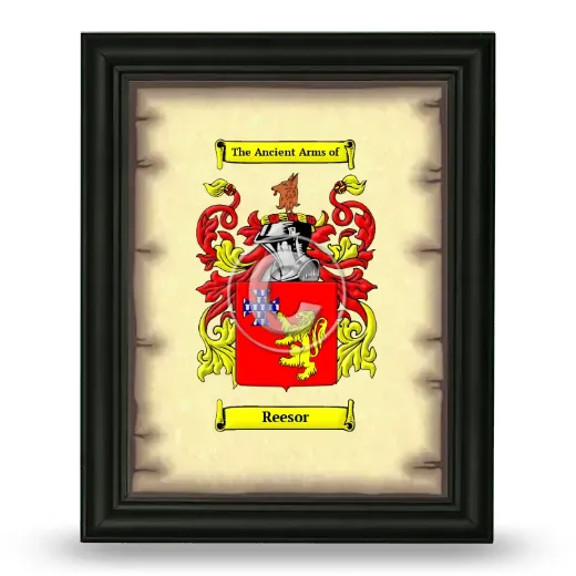 Reesor Coat of Arms Framed - Black