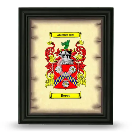 Reeve Coat of Arms Framed - Black