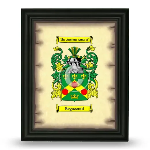Regazzoni Coat of Arms Framed - Black