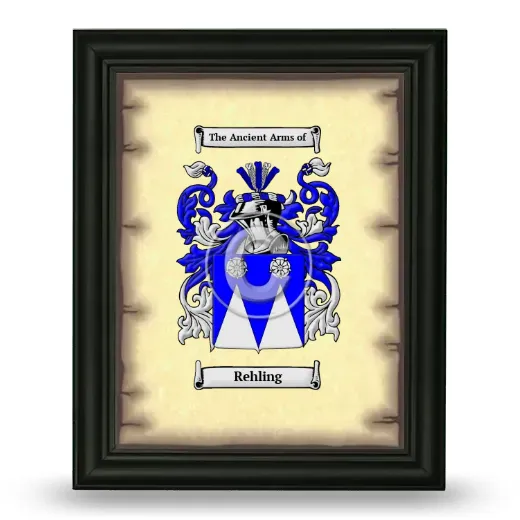 Rehling Coat of Arms Framed - Black