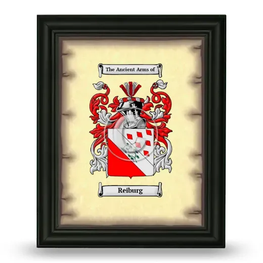 Reiburg Coat of Arms Framed - Black