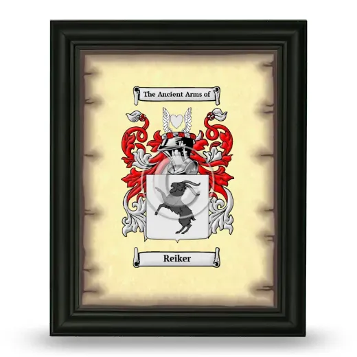 Reiker Coat of Arms Framed - Black