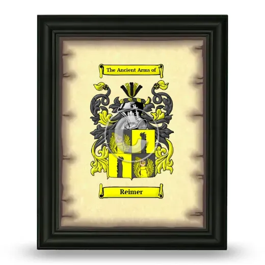 Reimer Coat of Arms Framed - Black