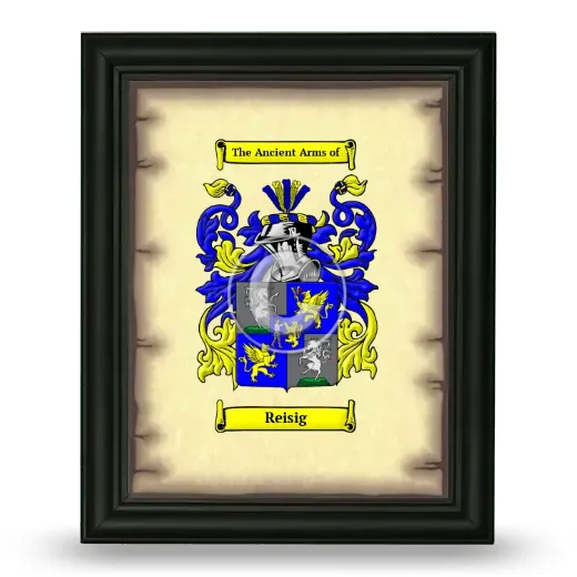 Reisig Coat of Arms Framed - Black
