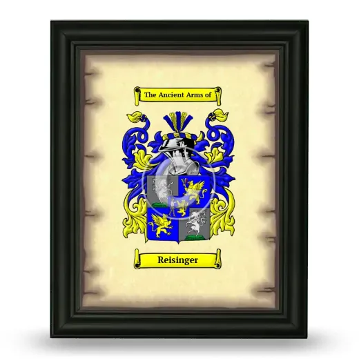 Reisinger Coat of Arms Framed - Black