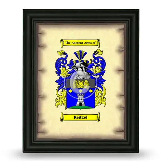 Reitzel Coat of Arms Framed - Black