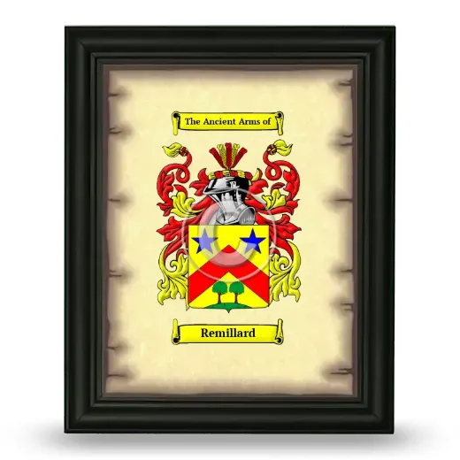 Remillard Coat of Arms Framed - Black