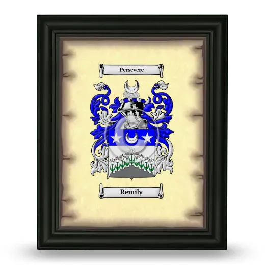 Remily Coat of Arms Framed - Black