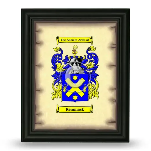 Remmack Coat of Arms Framed - Black