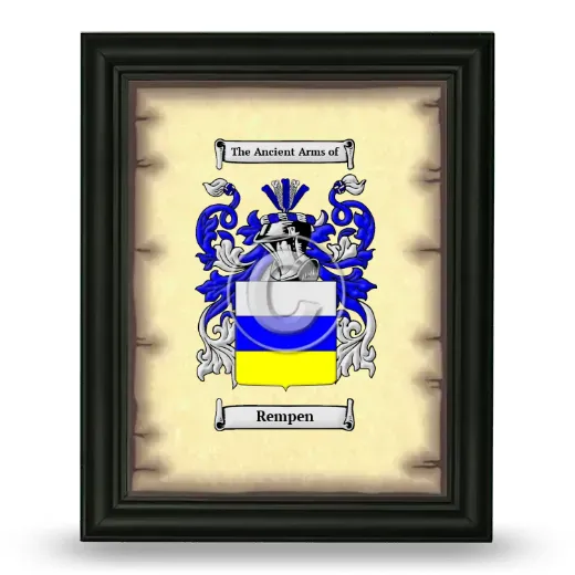 Rempen Coat of Arms Framed - Black