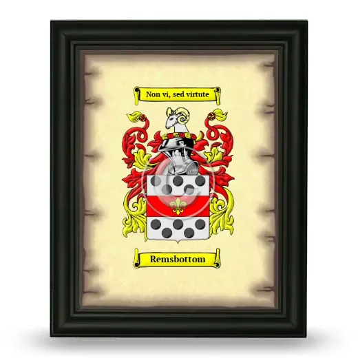 Remsbottom Coat of Arms Framed - Black