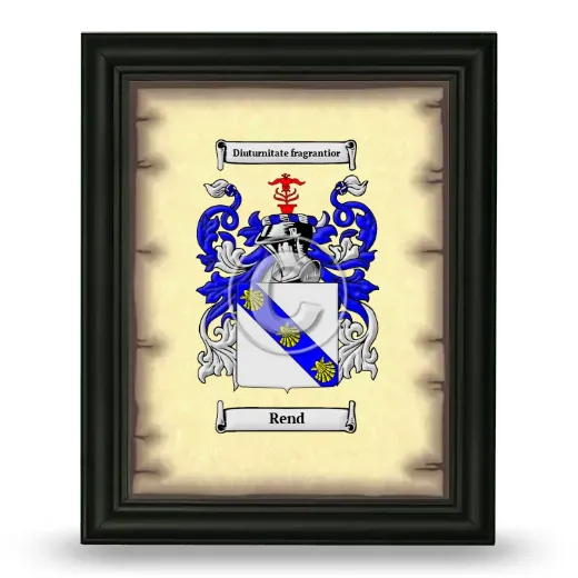 Rend Coat of Arms Framed - Black
