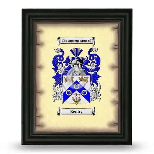 Renfry Coat of Arms Framed - Black