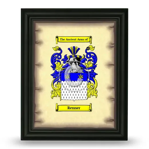 Renner Coat of Arms Framed - Black
