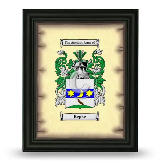 Repke Coat of Arms Framed - Black