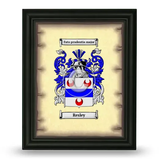 Resley Coat of Arms Framed - Black