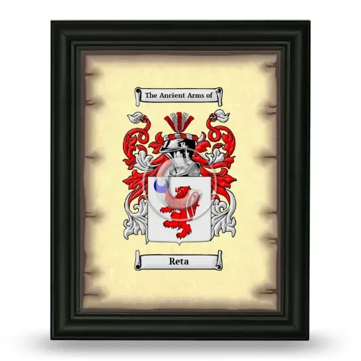 Reta Coat of Arms Framed - Black