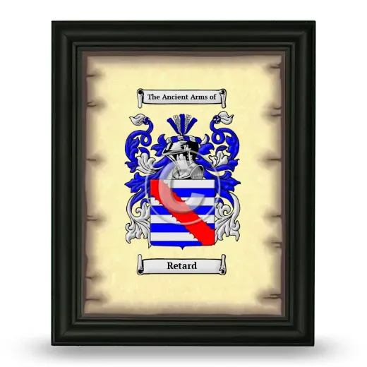 Retard Coat of Arms Framed - Black