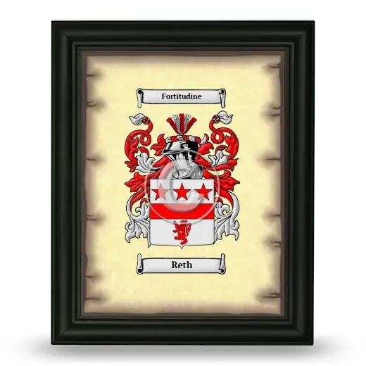 Reth Coat of Arms Framed - Black