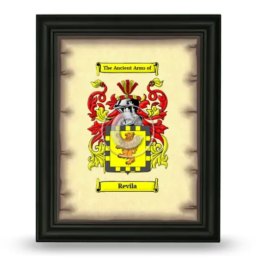 Revila Coat of Arms Framed - Black
