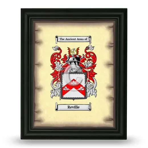 Reville Coat of Arms Framed - Black