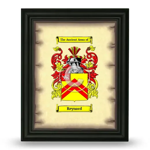 Reynard Coat of Arms Framed - Black