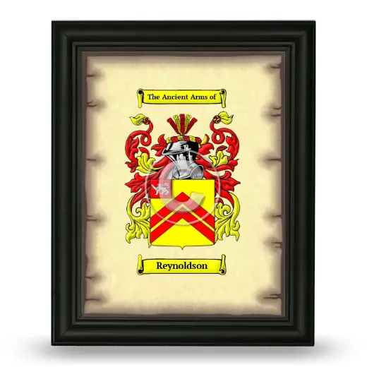 Reynoldson Coat of Arms Framed - Black