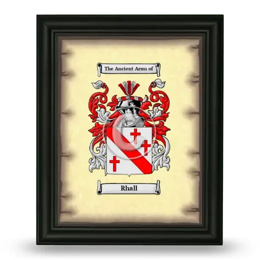 Rhall Coat of Arms Framed - Black