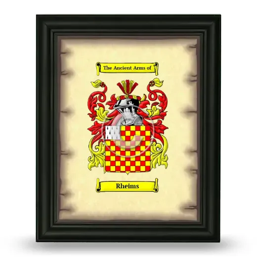 Rheims Coat of Arms Framed - Black