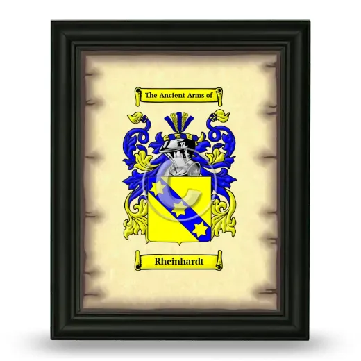 Rheinhardt Coat of Arms Framed - Black