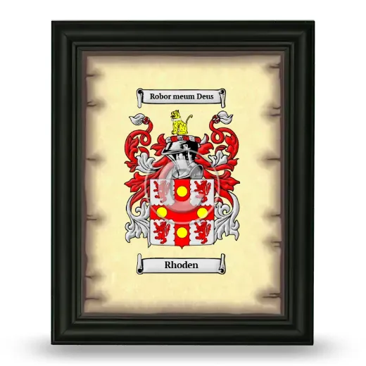 Rhoden Coat of Arms Framed - Black