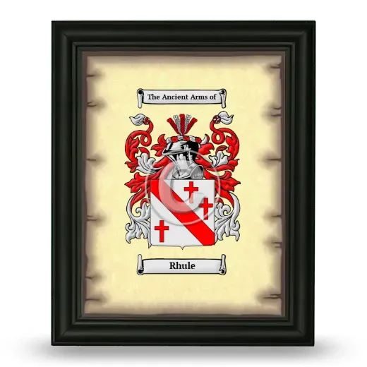 Rhule Coat of Arms Framed - Black