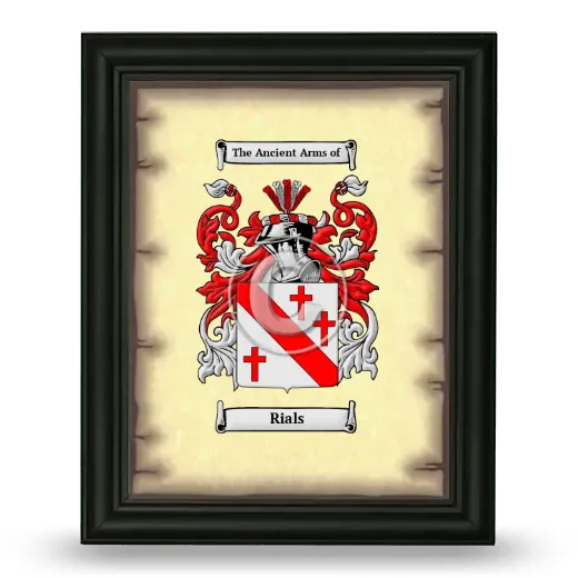 Rials Coat of Arms Framed - Black